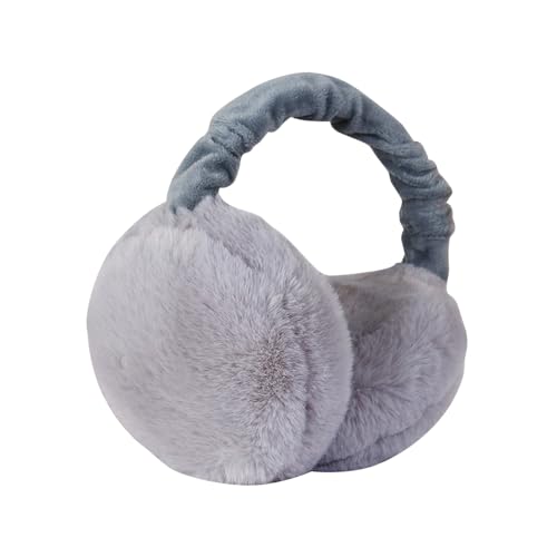 HSAJS Ohrenschützer Damen Winter Plüsch Ohrenwärmer Faltbare Warme Weiche Mode Ohrenschutz Kälteschutz Earmuffs Kalte Winterzubehör Outdoor Ohrenmuscheln für Frauen (Grau) von HSAJS