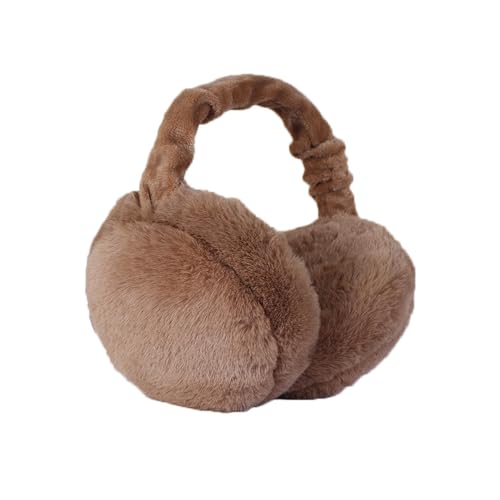 HSAJS Ohrenschützer Damen Winter Plüsch Ohrenwärmer Faltbare Warme Weiche Mode Ohrenschutz Kälteschutz Earmuffs Kalte Winterzubehör Outdoor Ohrenmuscheln für Frauen (Khaki) von HSAJS