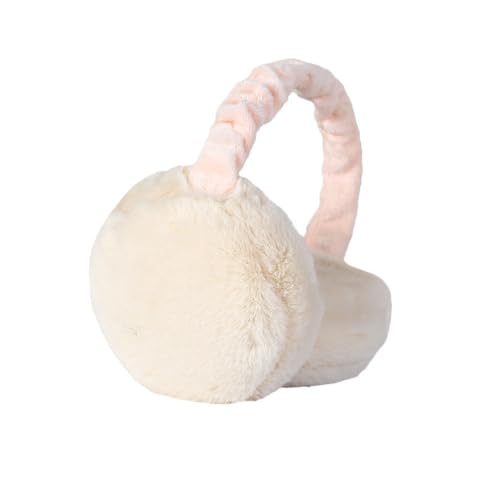 HSAJS Ohrenschützer Damen Winter Plüsch Ohrenwärmer Faltbare Warme Weiche Mode Ohrenschutz Kälteschutz Earmuffs Kalte Winterzubehör Outdoor Ohrenmuscheln für Frauen (Weiß) von HSAJS