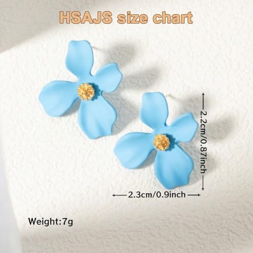 Hsajs Blumenform Ohrringe Für Frauen Elegante Weiße Blütenblatt Ohrstecker Handgefertigter Modeschmuck Stilvolle Damen Ohrschmuck Ideal Für Alltag Und Besondere Anlässe von HSAJS