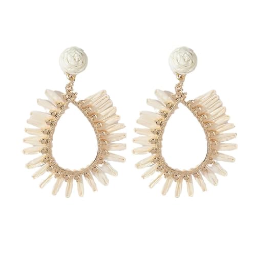 Hsajs Elegante Sonnenblumen Ohrringe Für Damen Handgefertigte Tropfenform Ohrstecker Modischer Schmuck Für Frauen Gelbe Statement Ohrringe Boho Stil Accessoires von HSAJS