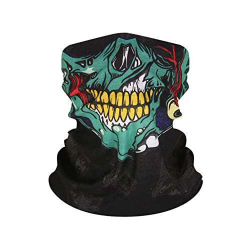 HSAJS Schädel Maske Multifunktionstuch Sturmmaske Gesichtsmaske Totenkopf Halstuch Schlauch Maske Kopftuch Skull Bandana für Motorrad Fahrrad Ski Halloween Paintball von HSAJS