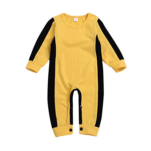 HSD Baby Strampler mit Aufdruck Baby Strampler für Mädchen Baby Strampler für Jungen (Yellow-3, 6-12 Months) von HSD