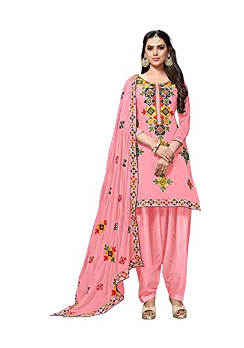 HSD Salwar Kameez Anzug für Damen, gebrauchsfertig, Übergröße, Patiala, Salwar, indisches Kleid für Damen, hellrosa, 50 von HSD