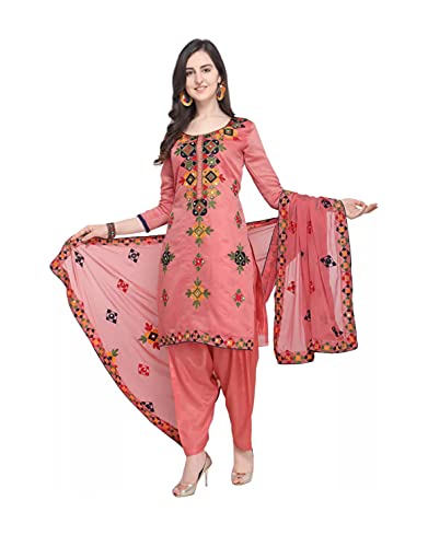 HSD Salwar Kameez Anzug für Damen, gebrauchsfertig, Übergröße, Patiala, Salwar, indisches Kleid für Damen, rose, 46 von HSD
