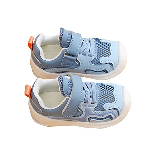 Kleinkind Mädchen Turnschuhe Mädchen Weiche Sohle Casual Schuhe Frühling Sommer Baby Ausgehöhlte Mesh Oberfläche Funktion Schuhe Jungen Wanderschuhe Mädchen Schuhe Hohe Sneaker (Blue, 25 Toddler) von HSD