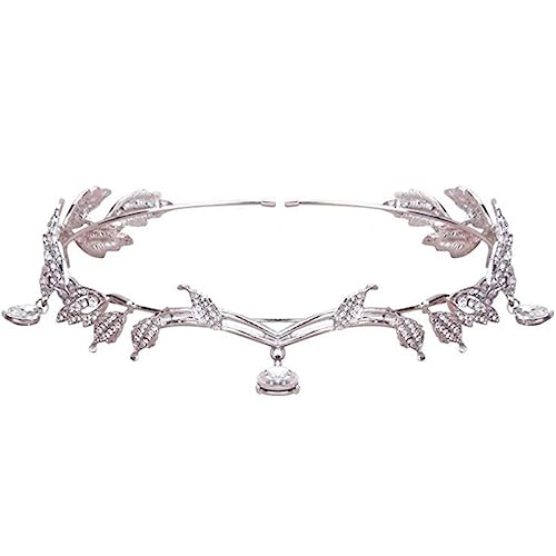 Strass-Wassertropfen-Stirnkette, geschichtete Kopfkette, Kristall-Kopfbedeckung, Haarspange, Braut, Hochzeit, Kopfbedeckung, Schmuck, Accessoires, Haarkette für Frauen Indischer Kopfschmuck Hochzeit von HSD