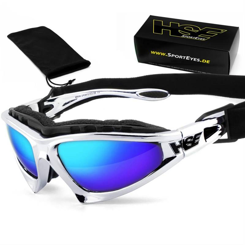 HSE - SportEyes Motorradbrille FALCON-X, Steinschlagbeständig durch Kunststoff-Sicherheitsglas von HSE - SportEyes