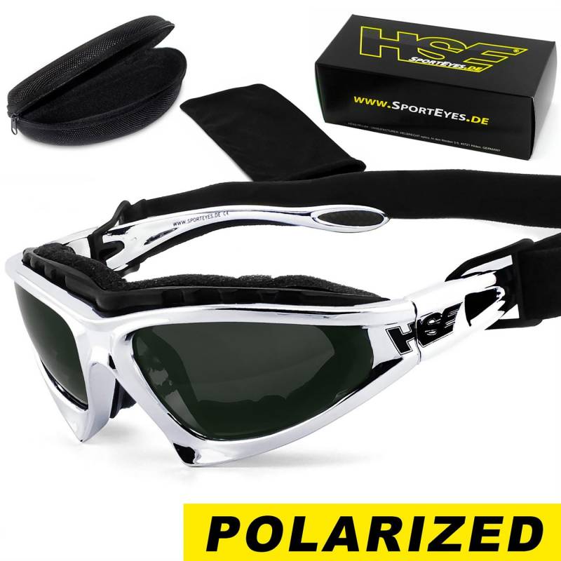 HSE - SportEyes Motorradbrille FALCON-X pol, Steinschlagbeständig durch Kunststoff-Sicherheitsglas von HSE - SportEyes