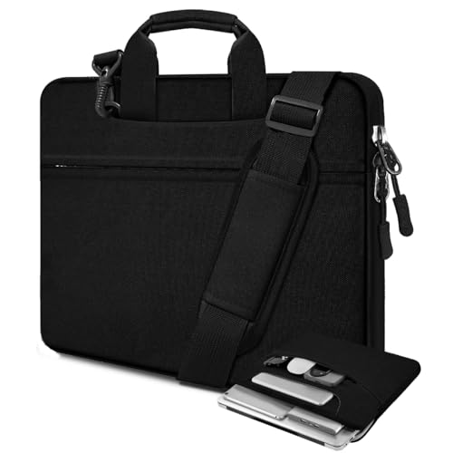HSEOK Laptoptasche16 Zoll,Umhängetasche,Langlebige,Stoßfeste,Schützende Aktentasche mit Mehreren Taschen,Kompatibel mit MacBook Pro16 M4 M3 M2 M1 und den meisten15,6"-16" Notebooks,Schwarz von HSEOK