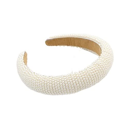 TRUSTTWO Barock Frauen Haarschmuck Perlen Perlen Stirnbänder Hochwertige Vollperle Gepolsterte Haarband Braut Hochzeit Stirnbänder The New(6) von HSHSWA