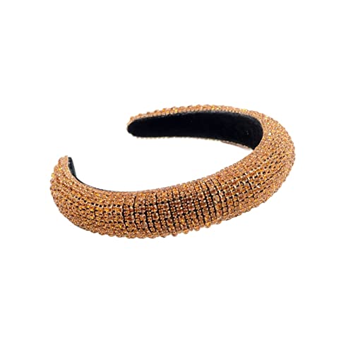 TRUSTTWO Luxuriöses funkelndes Barock-Haarband mit Vollkristallperle, gepolstertes Strass-Prinzessin-Stirnband, passend for Kopfschmuck, Geburtstag, Haarschmuck The New(10) von HSHSWA