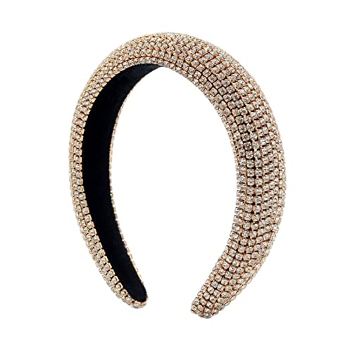 TRUSTTWO Luxuriöses funkelndes Barock-Haarband mit Vollkristallperle, gepolstertes Strass-Prinzessin-Stirnband, passend for Kopfschmuck, Geburtstag, Haarschmuck The New(17) von HSHSWA