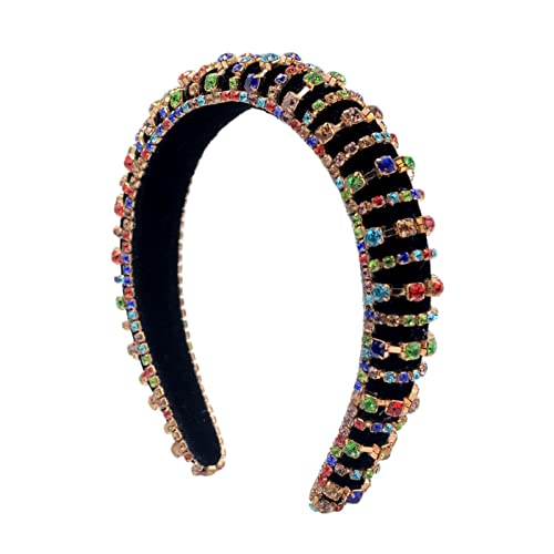 TRUSTTWO Luxuriöses funkelndes Barock-Haarband mit Vollkristallperle, gepolstertes Strass-Prinzessin-Stirnband, passend for Kopfschmuck, Geburtstag, Haarschmuck The New(2) von HSHSWA