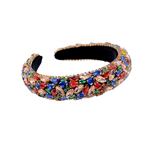 TRUSTTWO Luxuriöses funkelndes Barock-Haarband mit Vollkristallperle, gepolstertes Strass-Prinzessin-Stirnband, passend for Kopfschmuck, Geburtstag, Haarschmuck The New(31) von HSHSWA