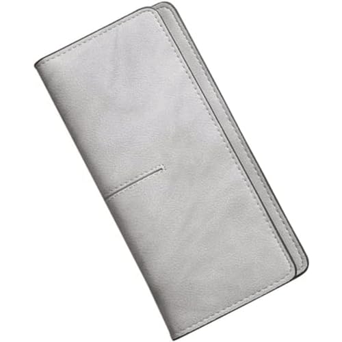 HSHTTKL Portemonnaie Leder-Geldbörse, großes Fassungsvermögen, Lange, schlanke Geldbörse, Clutch, modisches Münzfach, Vintage, dünnes Design, Elegantes Design für Mädchen und Damen Kompakt von HSHTTKL