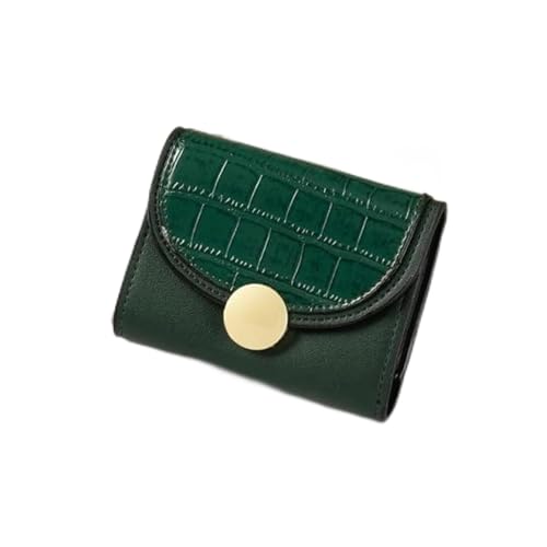 HSHTTKL Portemonnaie Retro Einfache Brieftasche Kleine Reißverschlusstasche Damen Leder Kurze Brieftasche Große Kapazität Nette Mädchen Geschenk Mini Geldbörse Kompakt von HSHTTKL