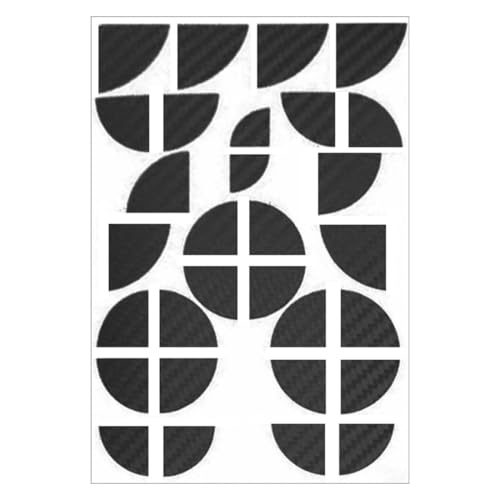 HSKRKOW 1 Stück Emblem Aufkleber Passend Für Auto Logo,Sticker Set Für Alle Embleme Am Auto Oder Motorrad(Kohlefaser,B) von HSKRKOW