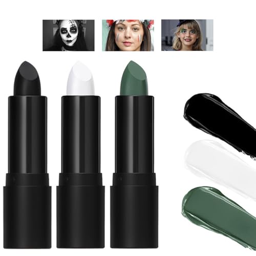 3 Stück Schwarzer Lidschattenstift für Baseball/Fußball/Softball/Lacrosse, einfach aufzutragender Sport-Lidschattenstift, langlebiges Halloween-Gesichtsbemalung-Cosplay-Make-up, natürlicher Creme-Lids 3 Stück Schwarzer Lidschattenstift für Baseball/Fußball/Softball/Lacrosse, einfach aufzutragender Sport-Lidschattenstift, langlebiges Halloween-Gesichtsbemalung-Cosplay-Make-up, natürlicher Creme-Lids von HSLFUAI