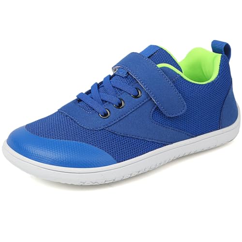HSNA Kinderschuhe Jungen Mädchen Hallenschuhe Leichte Turnschuhe, A002 Blau 25 EU von HSNA