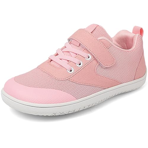 HSNA Kinderschuhe Jungen Mädchen Hallenschuhe Leichte Turnschuhe, A002 Rosa 30 EU von HSNA
