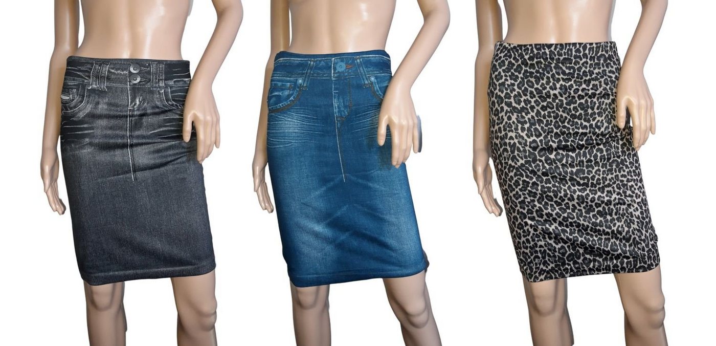 HSP Hanse Shopping GmbH Jeansrock SMART TEX® Jeaneez Designer Röcke Set Gr.M Stretchrock Damenrock Denim von HSP Hanse Shopping GmbH
