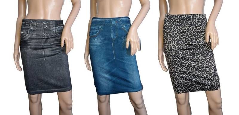 HSP Hanse Shopping GmbH Jeansrock SMART TEX® Jeaneez Designer Röcke Set Gr.M Stretchrock Damenrock Denim von HSP Hanse Shopping GmbH