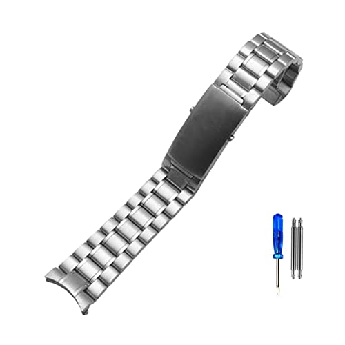 HSPTR 18mm 20mm 22mm Uhrenzubehör Edelstahlarmband für Omega 007 Seamaster Planet Ocean 300m Sportarmband Armbandgürtel(5Beads-Silvery,22mm) von HSPTR