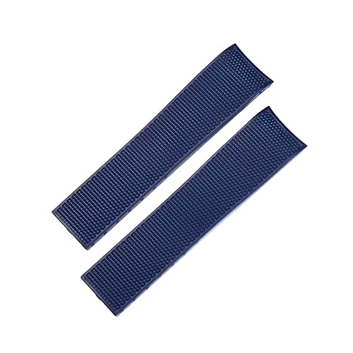 HSPTR Gummi -Silikon -Uhrengurt für Longines Master Eroberung Hydrozonquest L3 Uhrenband 21mm wasserdichtes Uhrband(Blue no clasp) von HSPTR