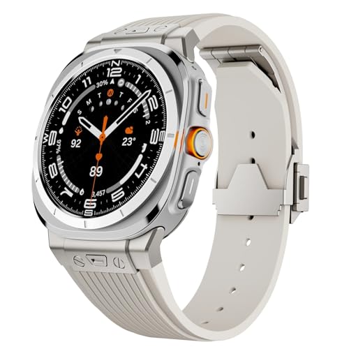 HSPTR Luxuriöses Silikonarmband für Samsung Galaxy Watch 7 Ultra 47 mm, Sportarmband für Galaxy 7 Ultra 47 mm, keine Lücken, Watch 7 Ultra, Achat von HSPTR