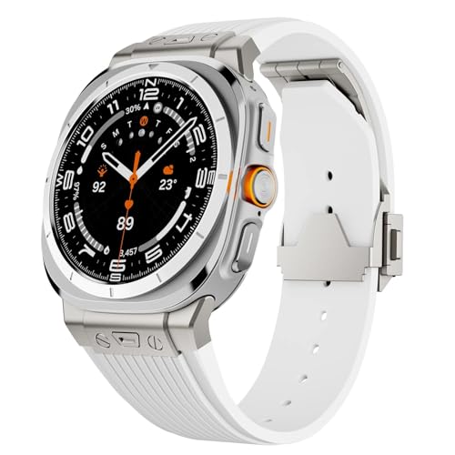 HSPTR Luxuriöses Silikonarmband für Samsung Galaxy Watch 7 Ultra 47 mm, Sportarmband für Galaxy 7 Ultra 47 mm, keine Lücken, Watch 7 Ultra, Achat von HSPTR