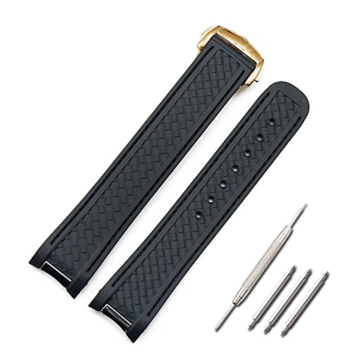 HSPTR Silikonarmband 20 mm Uhrenzubehör für Omega Hippocampus 300 AT150 8900 Meter Marinegummi-Uhrenarmband mit Schmetterlingsschnalle(Style C2) von HSPTR