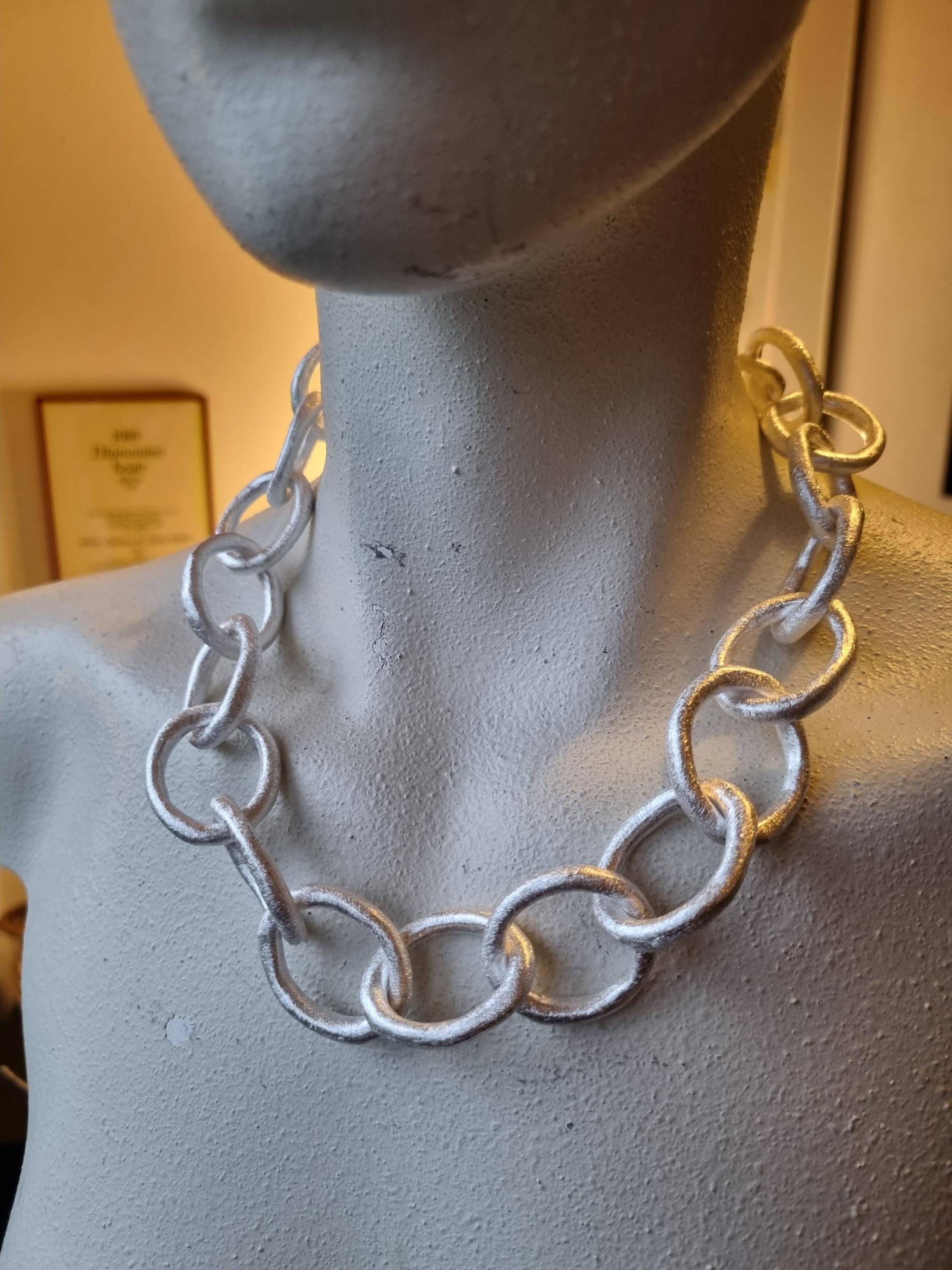 Große Kette Aus Sterlingsilber Mit Clipschloss von HSSSchmuckSchmiede