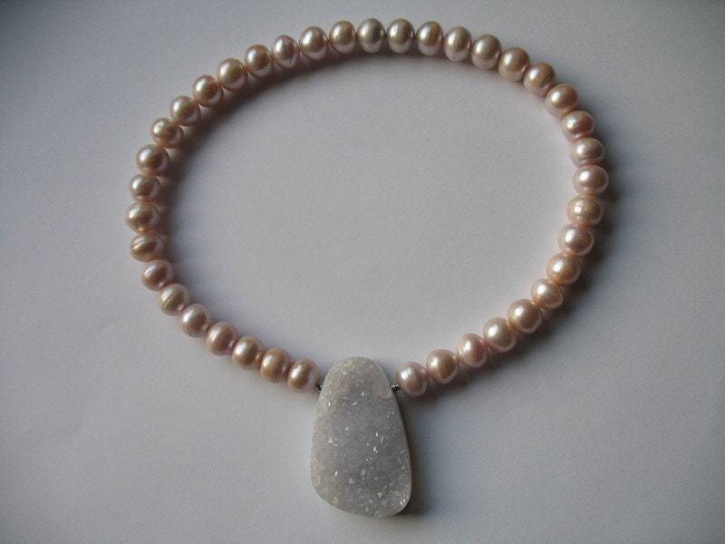 Wechselmechanik Kette Rosa Perlen von HSSSchmuckSchmiede