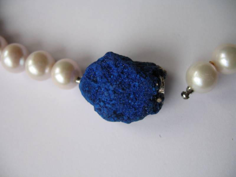 Wechselmechanik Schloss Azurit-Nugget Natur von HSSSchmuckSchmiede