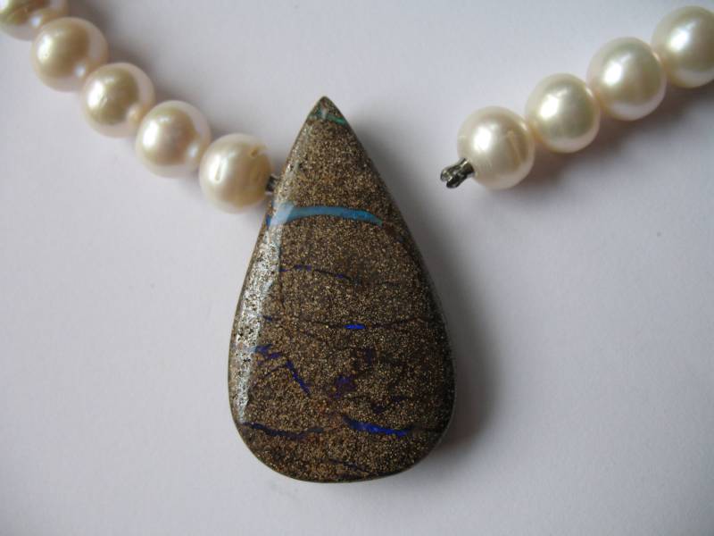 Wechselmechanik Schloss Boulderopal Tropfen von HSSSchmuckSchmiede