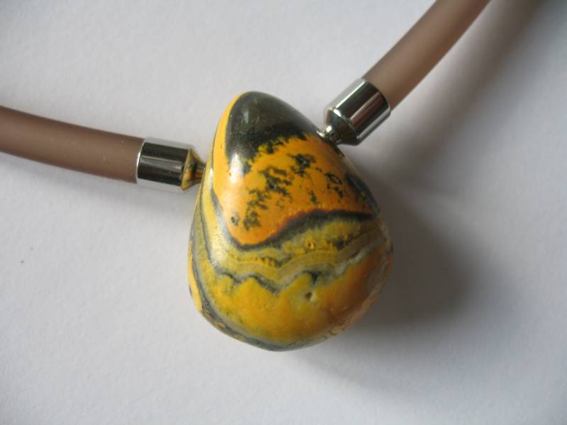 Wechselmechanik Schloß Gelber Jaspis von HSSSchmuckSchmiede