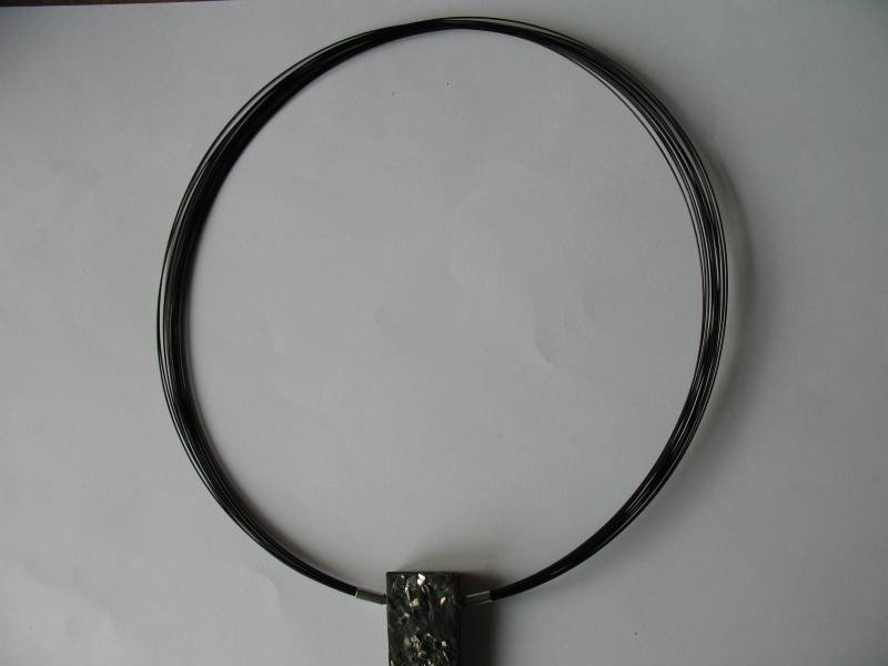 Wechselmechanik Schnur Edelstahlseil Schwarz Ummantelt von HSSSchmuckSchmiede