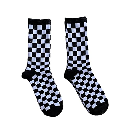 HSTUO Herren Röhrensocken Schachbrettsocken Sportsocken von HSTUO