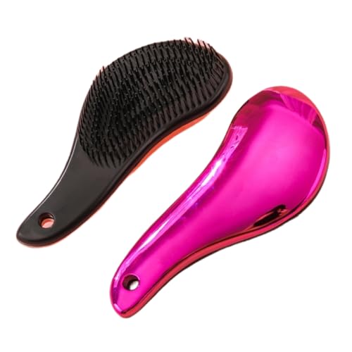 HSTWODE 1 Stück Entwirrbürste für Lange Haare und Kurze | Die Perfekte Detangler-Bürste für Locken, Glattes, Dickes, Dünnes Haar | Haarbürste für Kinder und Damen (Rosa) von HSTWODE