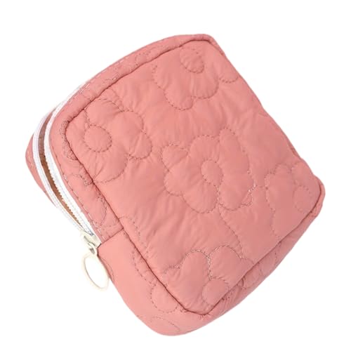 HSTWODE 1 Stück Geldbörse Damen Klein, Kleiner Geldbeutel Mit Reißverschlusstasche Aufbewahrungstasche für Binden (Rosa) von HSTWODE