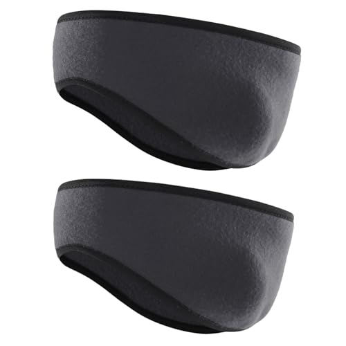 HSTWODE 2 Stück Sport Stirnbänder für Männer und Frauen, warme Ohrenschützer Stirnband, Laufen, Wandern, Radfahren Ohrenschützer warmes Stirnband (Grau) von HSTWODE