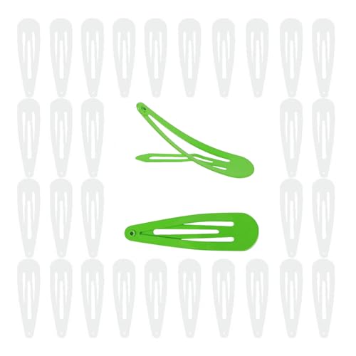 HSTWODE 40 Stück Haarspangen Damen Bunte Hair Clips Metall Haarklammern Mädchen,Haarspangen, 5cm Lange (Weiß) von HSTWODE