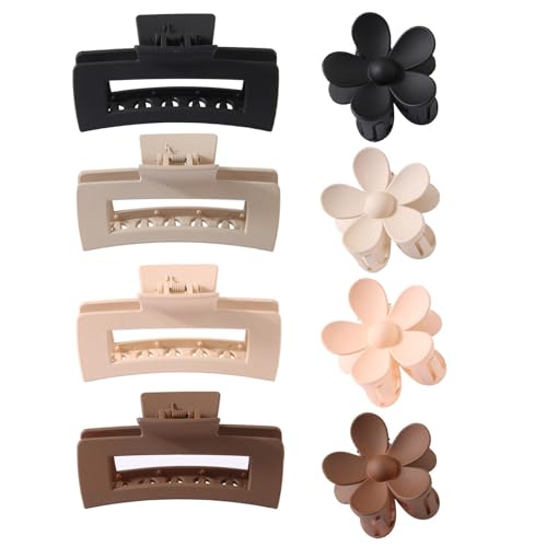 HSTWODE 8 Stück große Haarspangen, Anti-Rutsch-Haarspangen für dickes Haar, Haarstyling-Accessoires für Frauen (Stil N) von HSTWODE