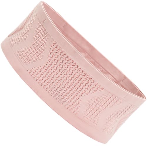 HSTWODE Multifunktionale Hüfttaschen Strick Hüfttasche Atmungsaktive Verdeckte Bauchtasche Laufgürtel für Handy Herren Lauftasche Damen Stylisch für Fitness Sport Wanderung (Rosa, L) von HSTWODE