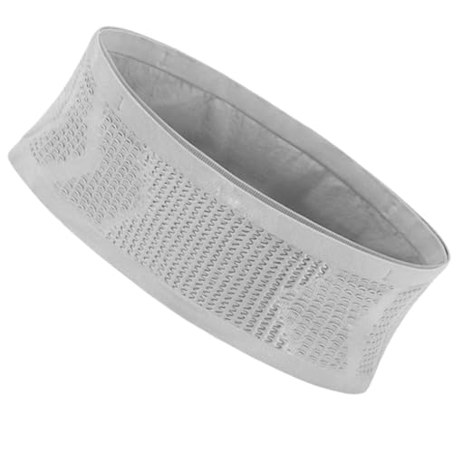 HSTWODE Multifunktionale Hüfttaschen Strick Hüfttasche Atmungsaktive Verdeckte Bauchtasche Laufgürtel für Handy Herren Lauftasche Damen Stylisch für Fitness Sport Wanderung (grau, L) von HSTWODE