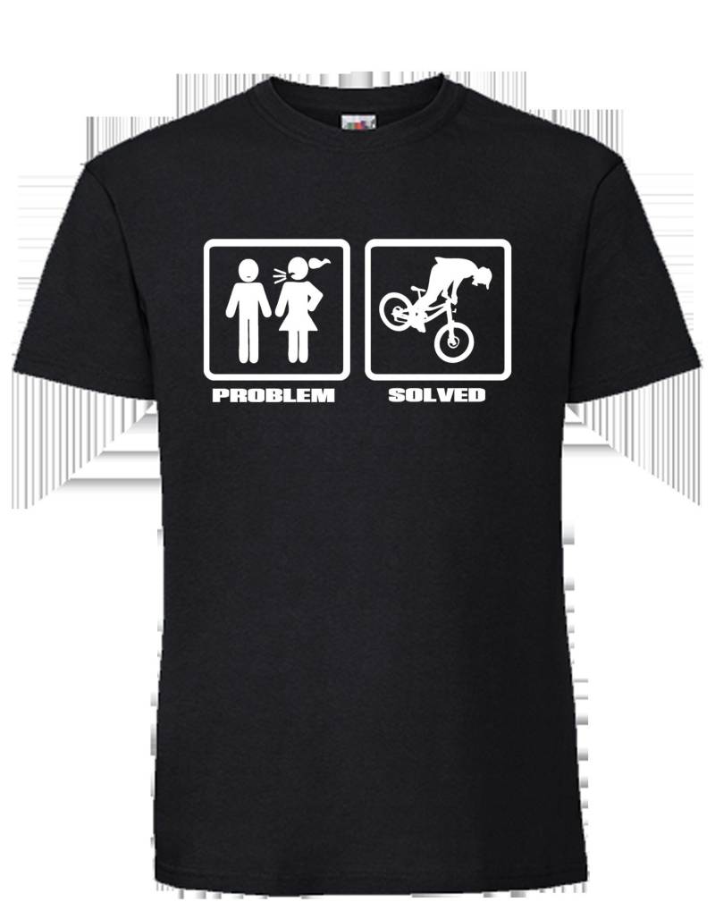Downhill Problem - Solved , T-Shirt Schwarz/Black von HSTextil