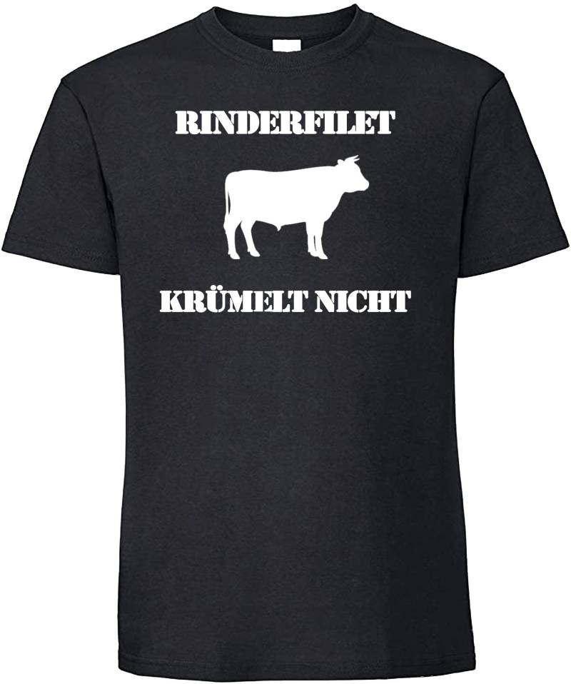 Rinderfilet Krümelt Nicht , T-Shirt Schwarz/Black von HSTextil