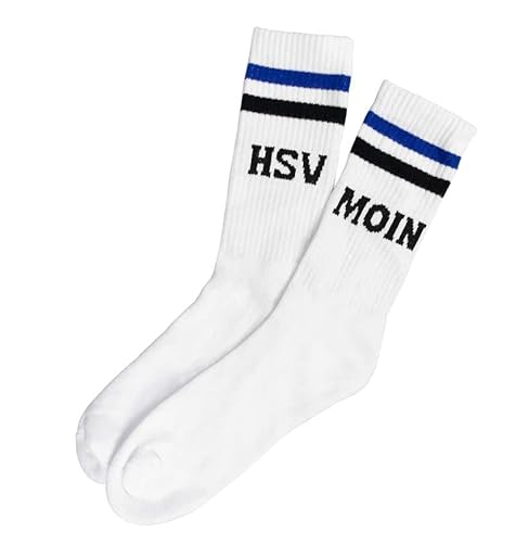 HSV Hamburger SV Sportsocken Socken Strümpfe 2er-Set ** Moin (as3, numeric, numeric_43, numeric_46, regular, , 43/46), Weiß von HSV