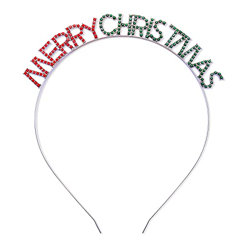 Weihnachts-Stirnbänder mit Strasssteinen und bunten Kristall-Schneeflocken Frohe Weihnachten Rentier Kranz aus Rentiergeweih von HSWE